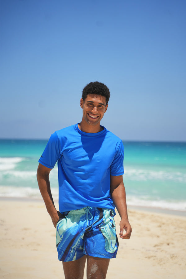 Blue Men's rashguard