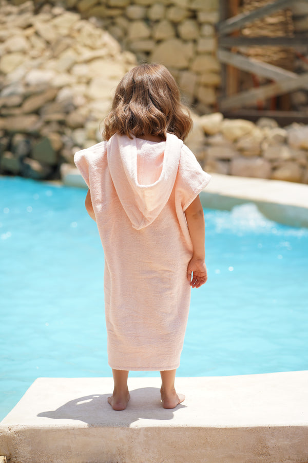 Peach Kids Hoodie Towel