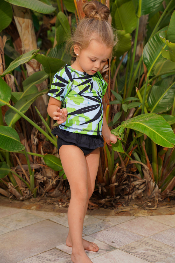 Greens Girl's rashguard set